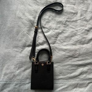 Tory Burch Blake Mini Shopper Tote Crossbody Bag Black